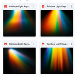 Magical Rainbow Light Rays Overlays
