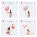 Magical Whimsical Balloon Model Overlays
