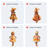 Magical Candy Corn Couture Model Overlays