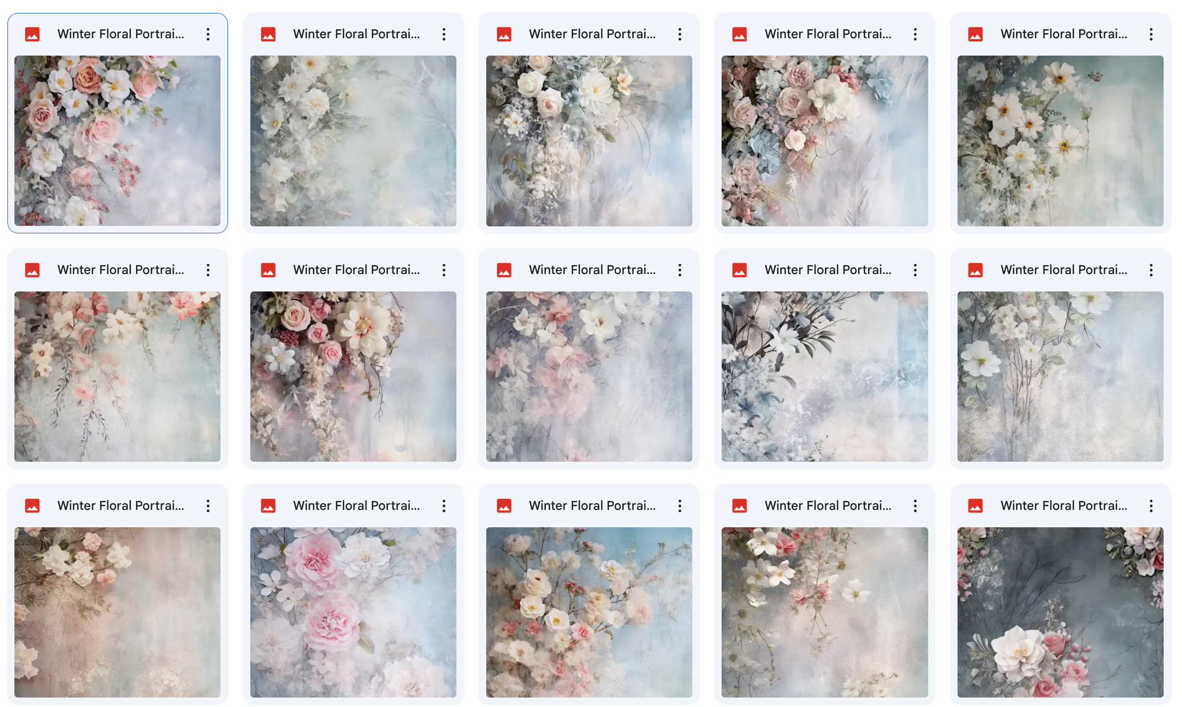 Ultimate Winter Floral Portrait Background Bundle - Meg Bitton Productions