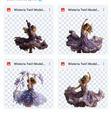 Magical Wisteria Twirl Model Overlays