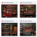 Mrs. Claus' Kitchen Background Bundle