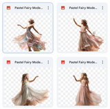 Magical Pastel Fairy Model Overlays