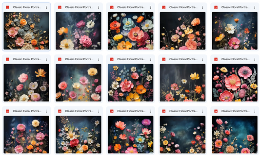 Ultimate Classic Floral Portrait Background Bundle - Meg Bitton Productions