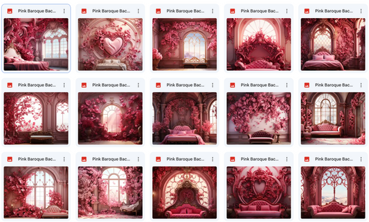 Ultimate Pink Baroque Room Background Bundle