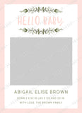 Leafy Baby Announcement Template