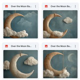 Over the Moon Newborn Background Bundle