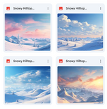 Snowy Hilltop Background Bundle