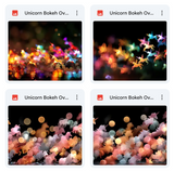 Magical Unicorn Bokeh Overlays