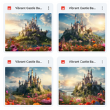 Vibrant Castle Background Bundle