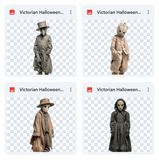 Magical Victorian Halloween Model Overlays
