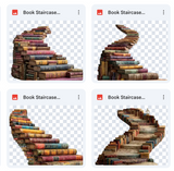 Magical Book Staircase Overlays