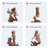 Magical Mermaid Princess Model Overlays