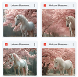 Unicorn Blossoms Background Bundle