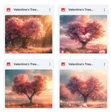Valentine Tree Background Bundle