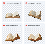 Magical Flying Book Overlays