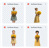 Magical Sunflower Bouquet Model Overlays