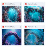Mermaid Arch Background Bundle