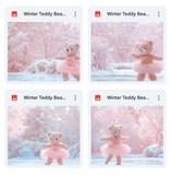 Winter Teddy Bear Background Bundle