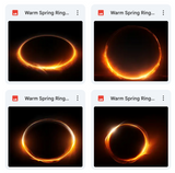 Magical Warm Spring Ring Flare Overlays