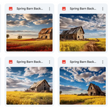 Spring Barn Background Bundle
