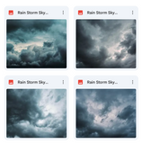 Magical Rain Storm Sky Overlays