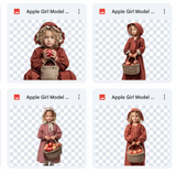 Magical Apple Girl Model Overlays