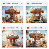 Easter Carousel Background Bundle