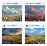 Summer Wildflowers Background Bundle