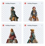 Magical Holiday Shopper Model Overlays