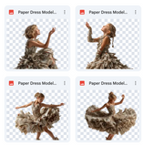 Magical Paper Dress Model Overlays