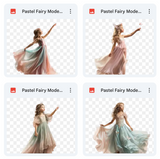 Magical Pastel Fairy Model Overlays