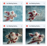 Ice Skating Santa Background Bundle