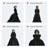 Magical Victorian Gothic Model Overlays