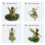 Magical Green Fairy Model Overlays