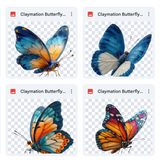 Magical Claymation Butterfly Overlays
