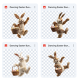 Magical Dancing Easter Bunny Overlays