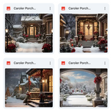 Caroler Porch Background Bundle