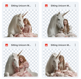 Magical Sitting Unicorn Model Overlays