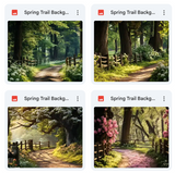 Spring Trail Background Bundle