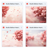 Studio Balloon Hearts Background Bundle