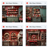 Mrs. Claus' Kitchen Background Bundle