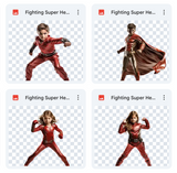 Magical Fighting Super Hero Model Overlays