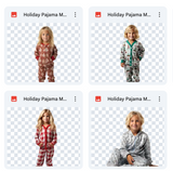Holiday Pajama Model Overlays