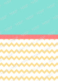 Girl Chevron Announcement Template
