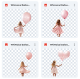 Magical Whimsical Balloon Model Overlays