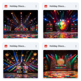 Holiday Disco Background Bundle