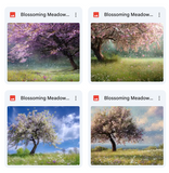 Blossoming Meadow Background Bundle