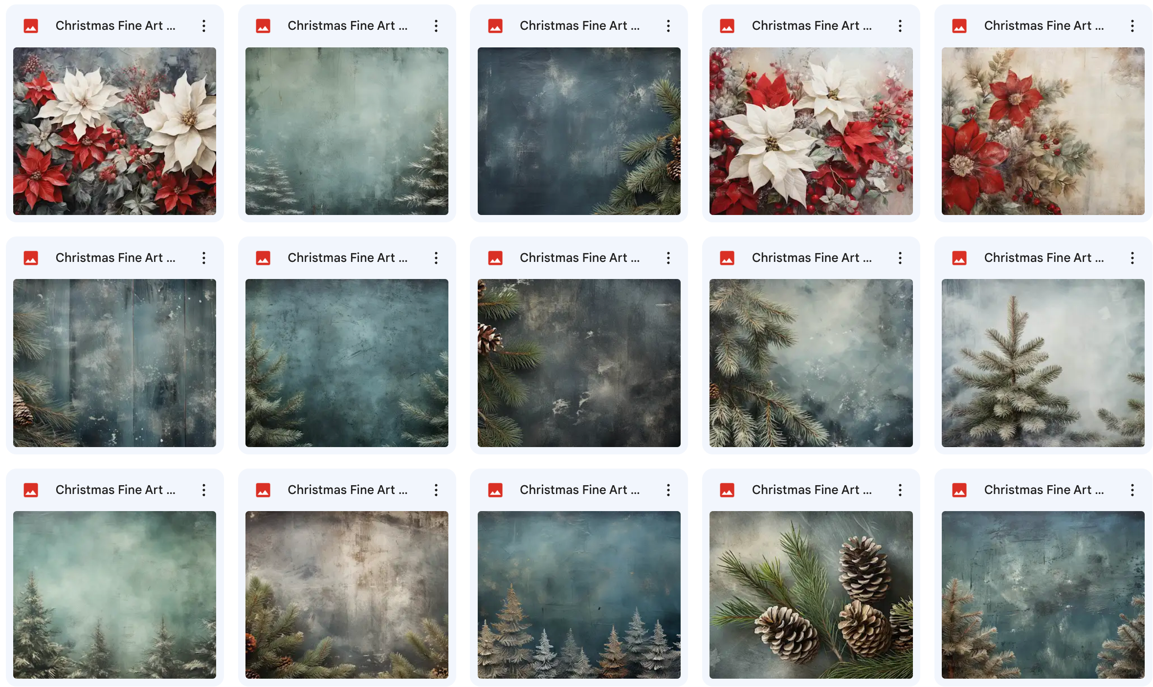 Ultimate Christmas Fine Art Background Bundle - Meg Bitton Productions