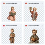 Magical Bookworm Model Overlays